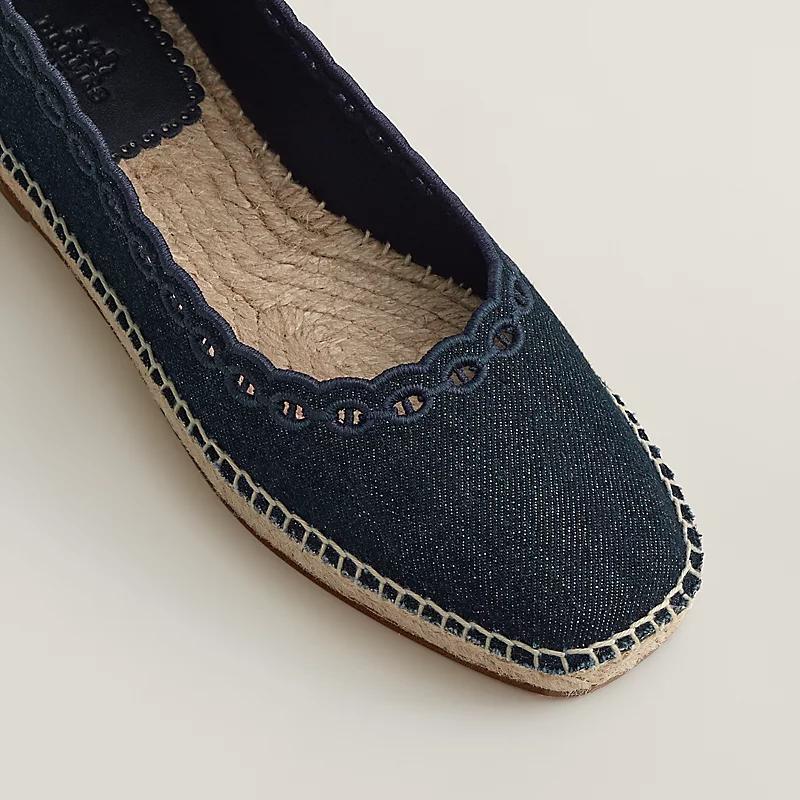 Giày Hermes Guapa Espadrille Nữ Xanh Navy